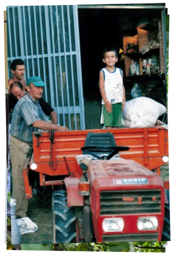 Giovanni con il genero Flavio e il nipote Andreas, icona